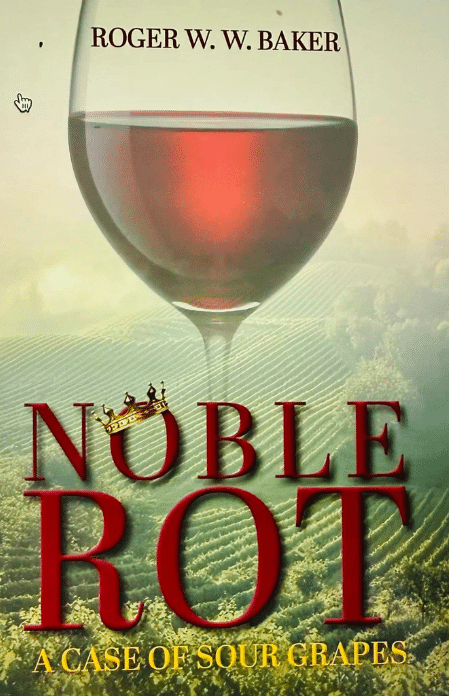 book cover noble rot with wine glass
