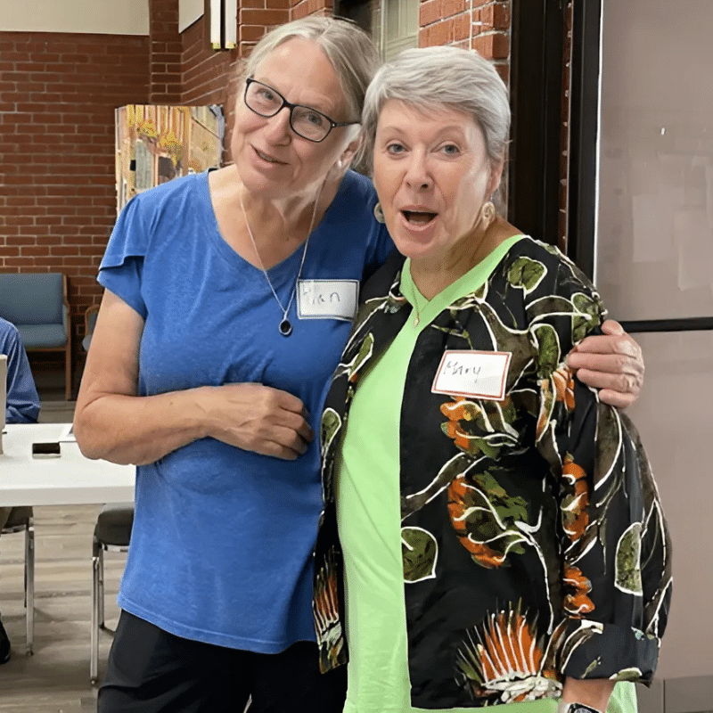 Mary Charles with GCWA member